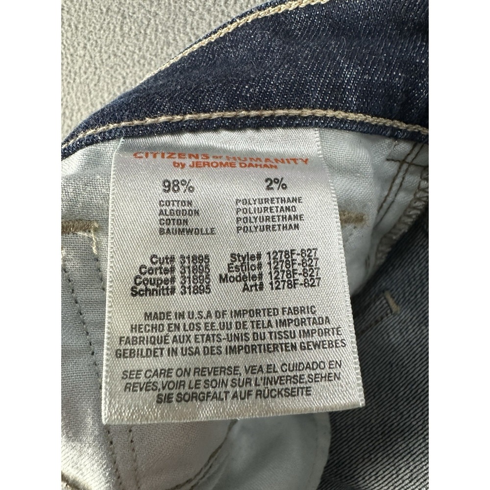 Citizens Of Humanity Jeans Womens 29 Blue Distressed Straight Leg Americana - Picture 10 of 10